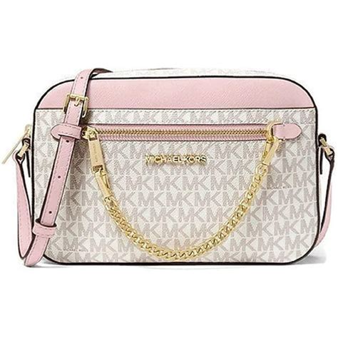 michael kors black crossbody silver chain|michael kors pink crossbody bags.